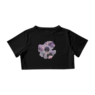 Camiseta Cropped Flor Fantasia