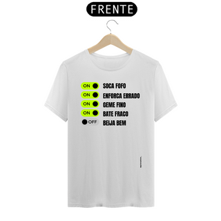 T-SHIRT QUALITY ON/OFF - Diabetes/Colesterol/Ansiedade/Coriza/Viril R$69,90  em Guilherme Smaniotto de Oliveira