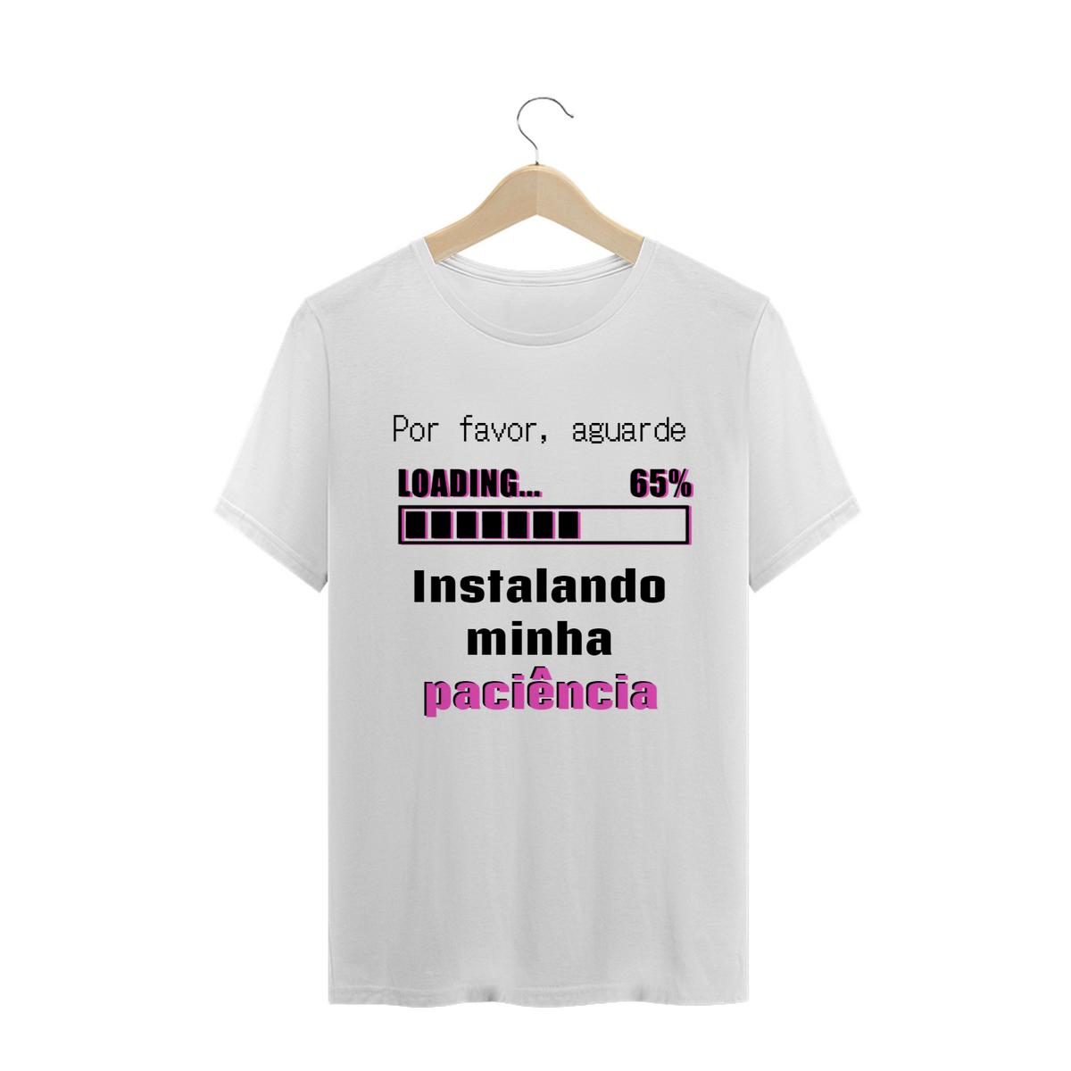 Nome do produto: T-shirt Masculina Branca e Colorida (letra rosa) \