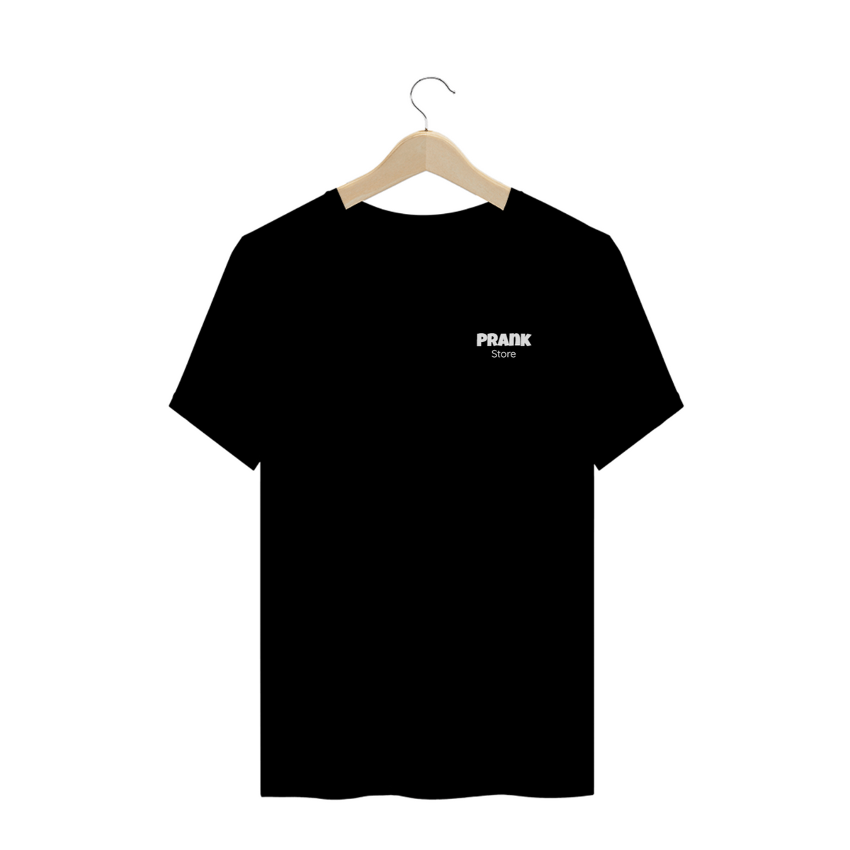 Nome do produto: T-shirt Masculina Preta e Colorida (letra branca) Prank Store