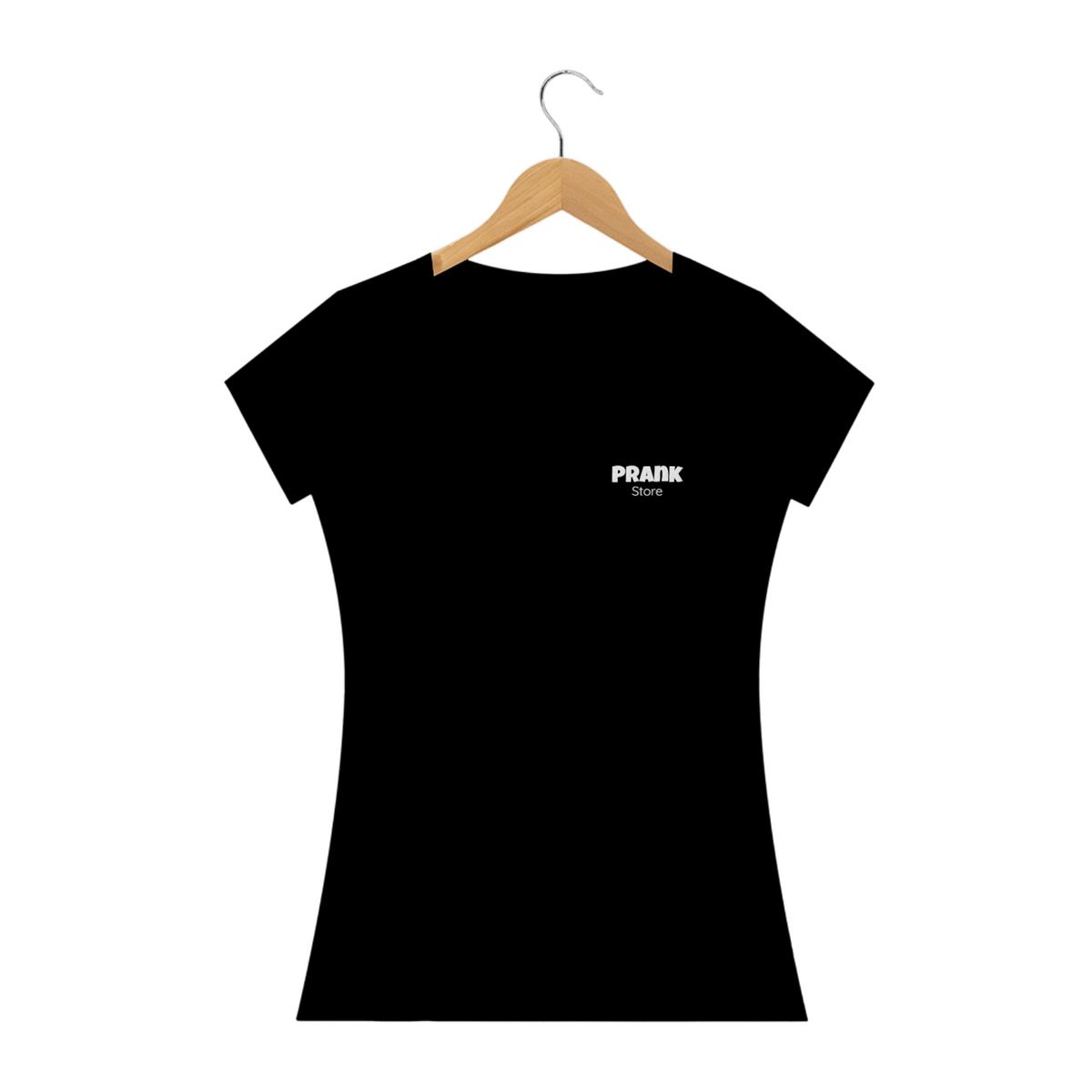 Nome do produto: T-shirt Feminina Preta e Colorida (letra branca) Prank Store