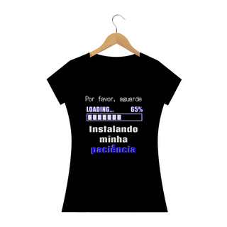 T-shirt Feminina Preta e Colorida (letra azul) 