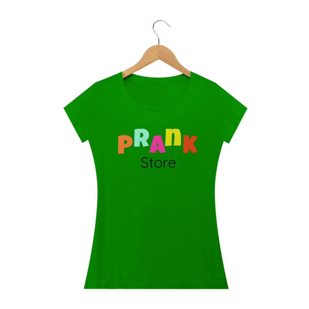 Nome do produto: T-shirt Feminina Colorida (letra colorida) Prank Store