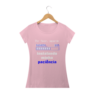 Nome do produtoT-shirt Feminina Preta e Colorida (letra azul) 