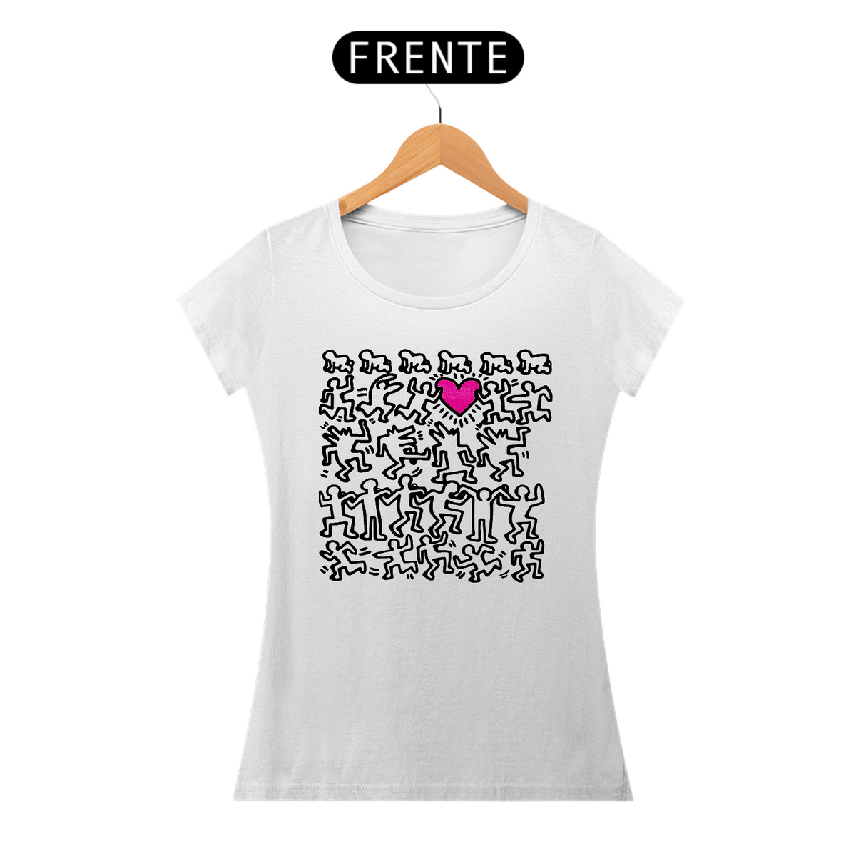 Nome do produto: Keith Haring Coração Baby Look Prime