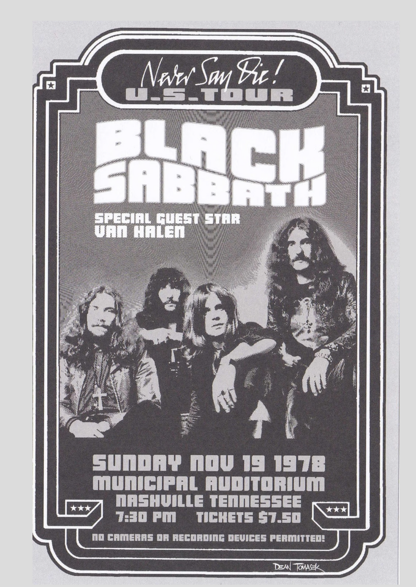 Nome do produto: Black Sabbath - Never Say Die US Tour 78