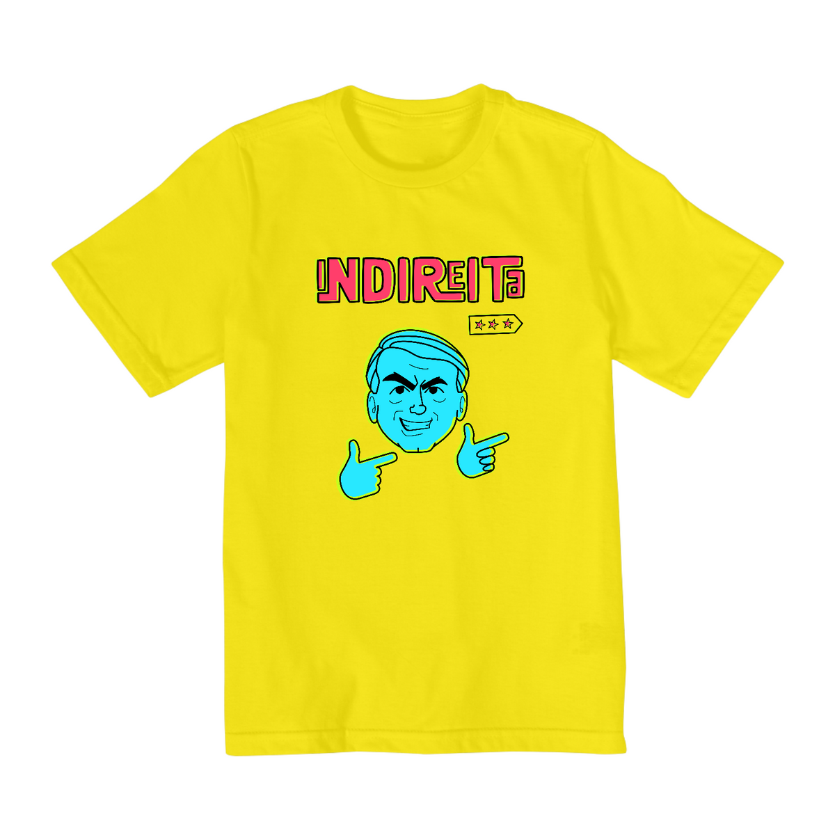 Nome do produto: Camiseta Infantil Indireita Color (2 a 8 anos) - Amarela e Branca, unissex