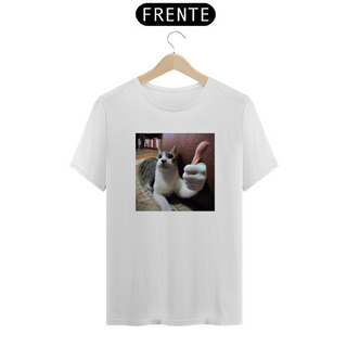 Camiseta Branca - Gato Joia