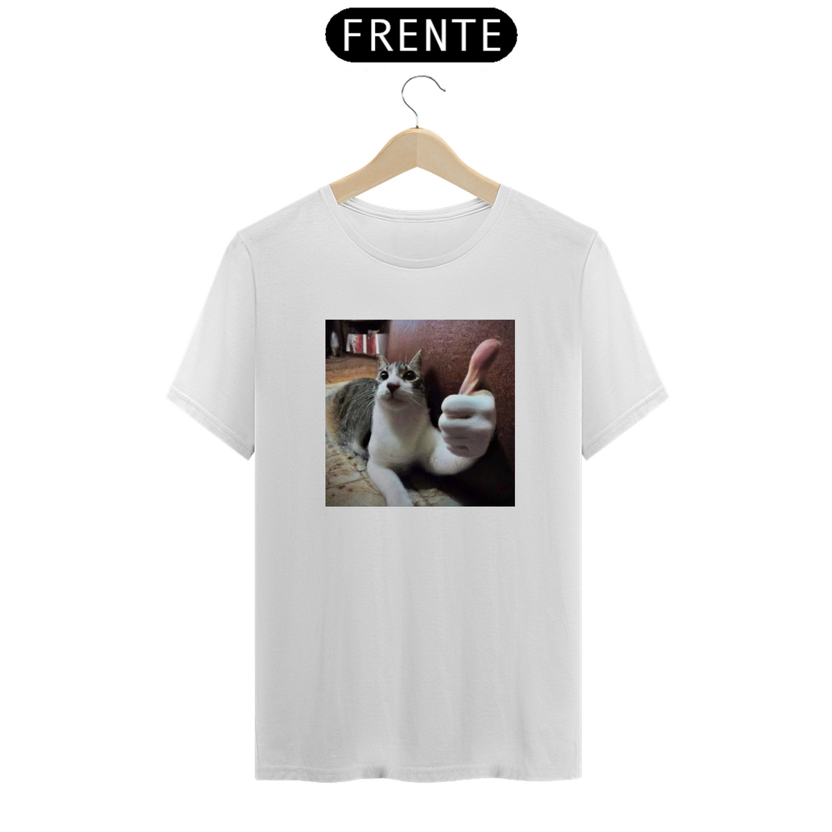 Nome do produto: Camiseta Branca - Gato Joia