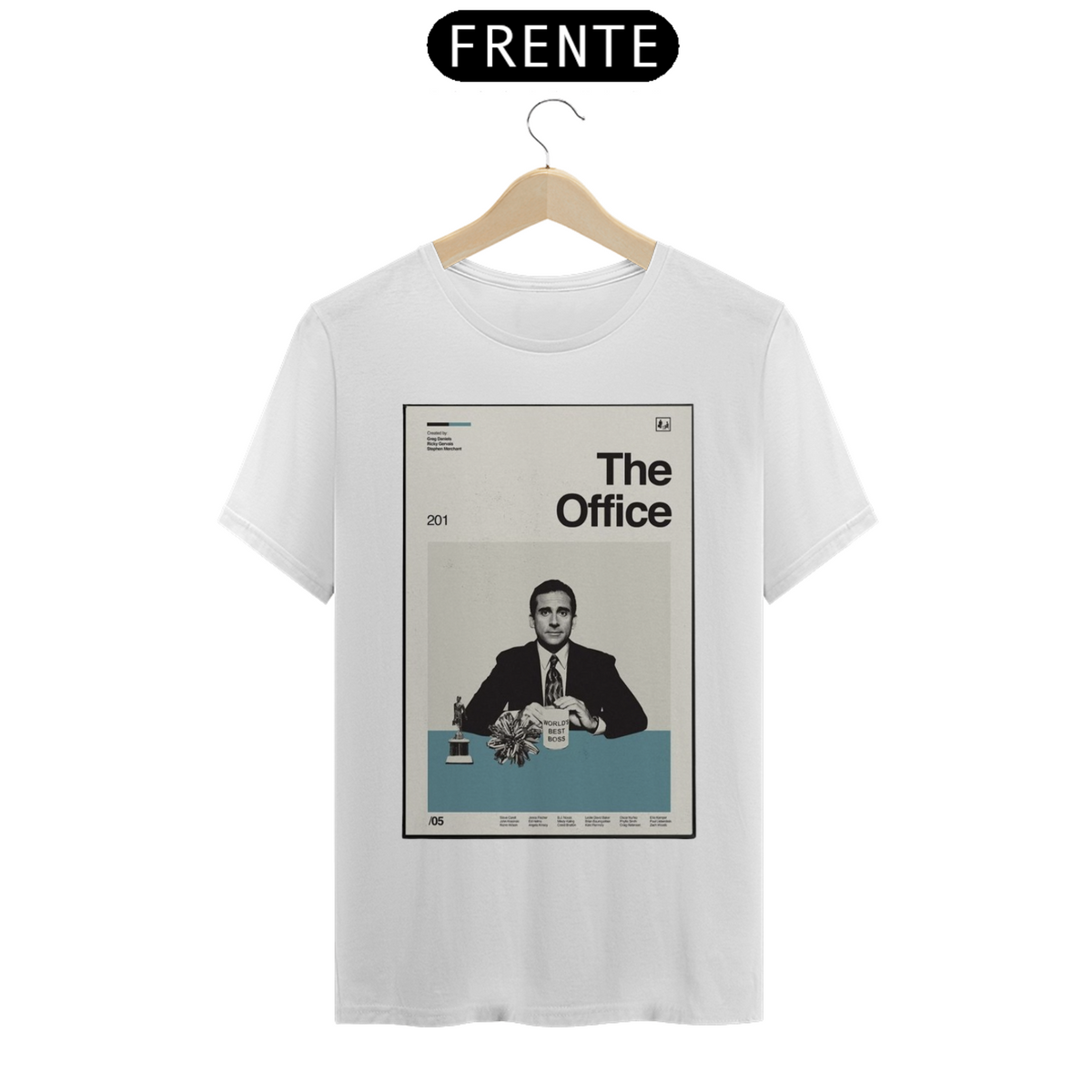 Nome do produto: Camiseta Branca - Pôster The Office (02)