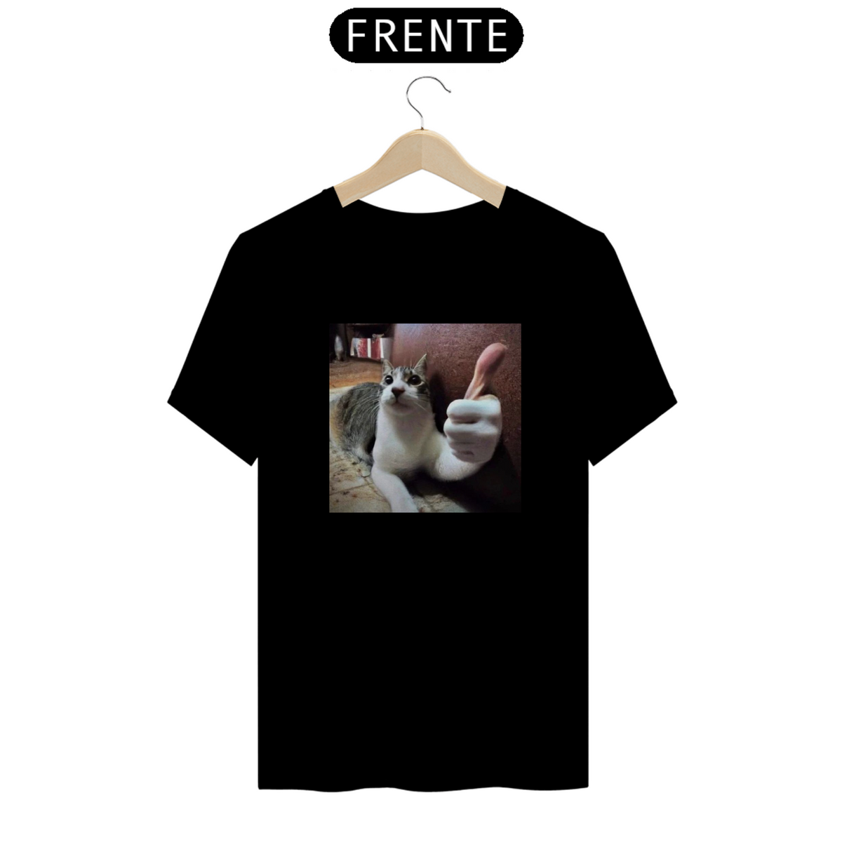 Nome do produto: Camiseta Preta - Gato Joia