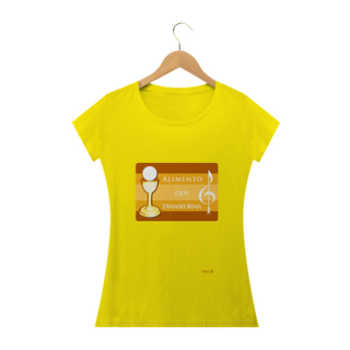 Nome do produtoCamiseta Feminina Instrumento de Paz - Alimento que Transforma