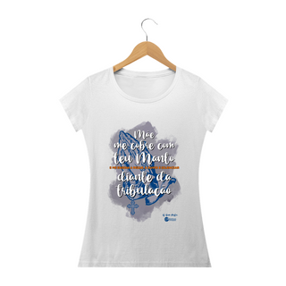 Nome do produtoCamiseta Feminina Ellielthon Douglas - Mãe me Cobre com Teu Manto [O Bom Pastor]