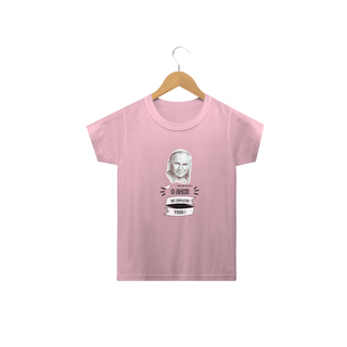 Nome do produtoCamiseta infantil Cris Margaridi - O Amor Explicou Tudo