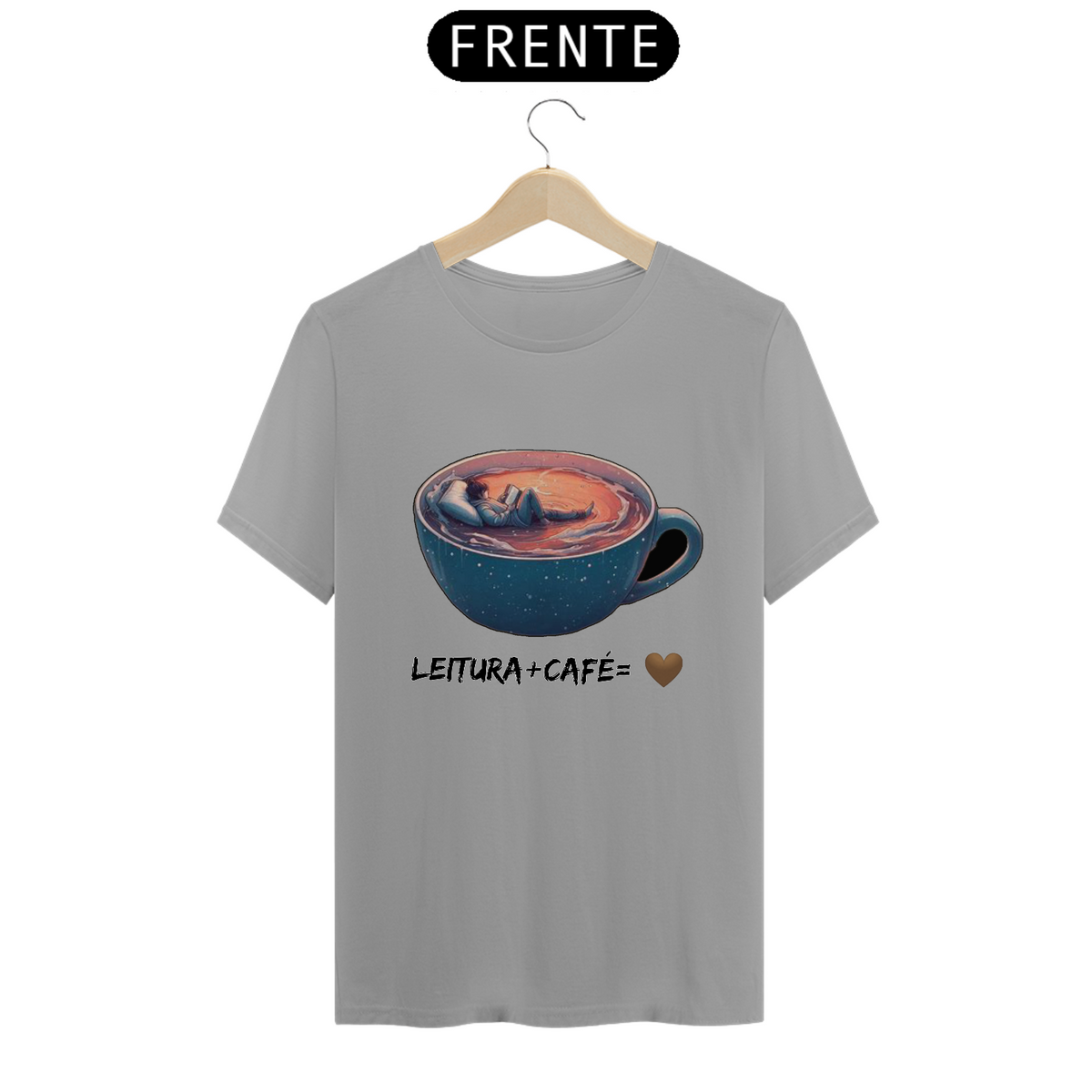 Nome do produto: T Shirt Unissex Leitura+café 2