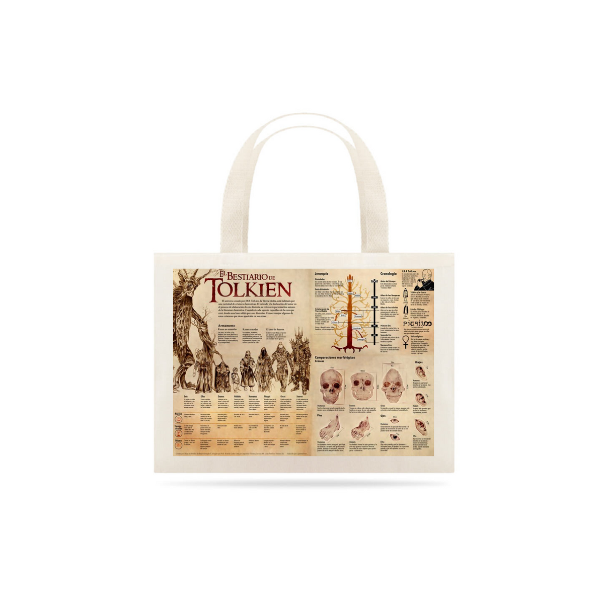 Nome do produto: Ecobag Bestiario Tolkien