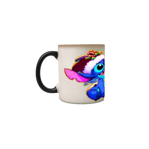 Caneca Magica Lilo e Stitch Natalina