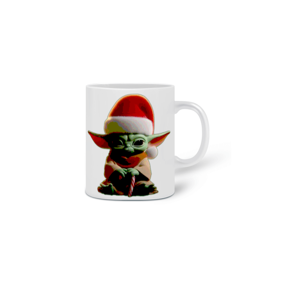 Caneca Natalina Yoda Baby