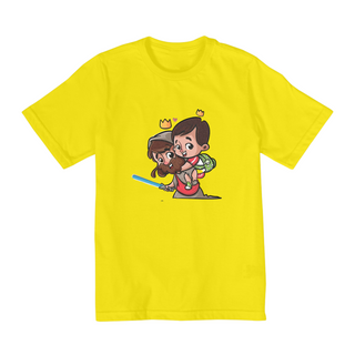 Nome do produtoT-shirt Infantil (10 a 14 anos) - Jesus com espada e Menino