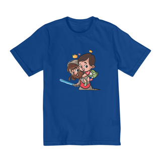 Nome do produtoT-shirt Infantil (10 a 14 anos) - Jesus com espada e Menino