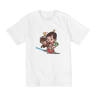 Nome do produtoT-shirt Infantil (10 a 14 anos) - Jesus com espada e Menino