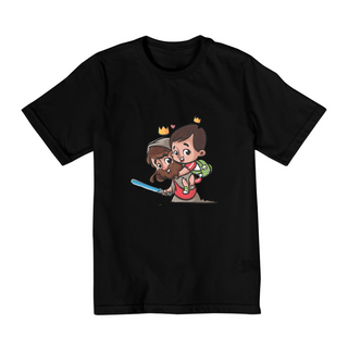 Nome do produtoT-shirt Infantil (2 a 8 anos) - Jesus com espada e Menino