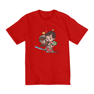 Nome do produtoT-shirt Infantil (10 a 14 anos) - Jesus com espada e Menino