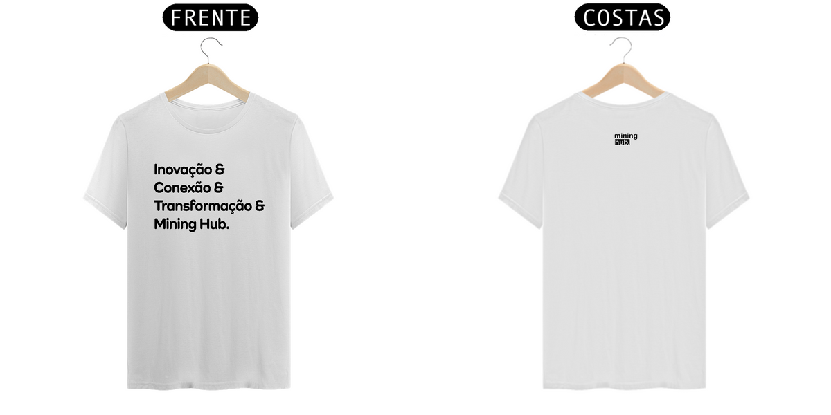 Nome do produto: T-shirt white — Inovação & MH