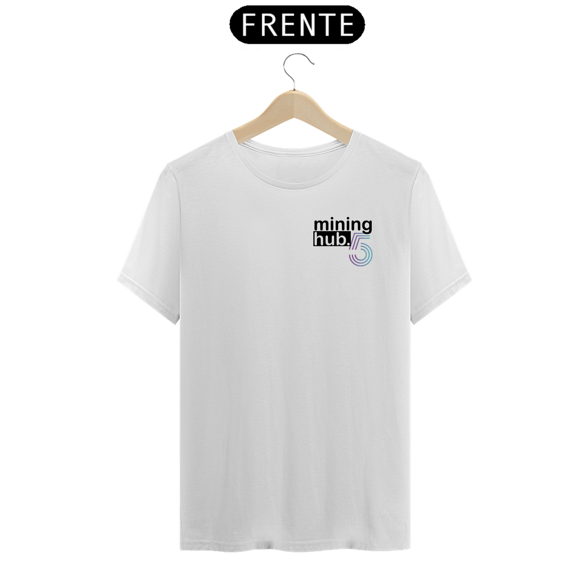 Nome do produto: T-shirt white — 5 anos Mining Hub