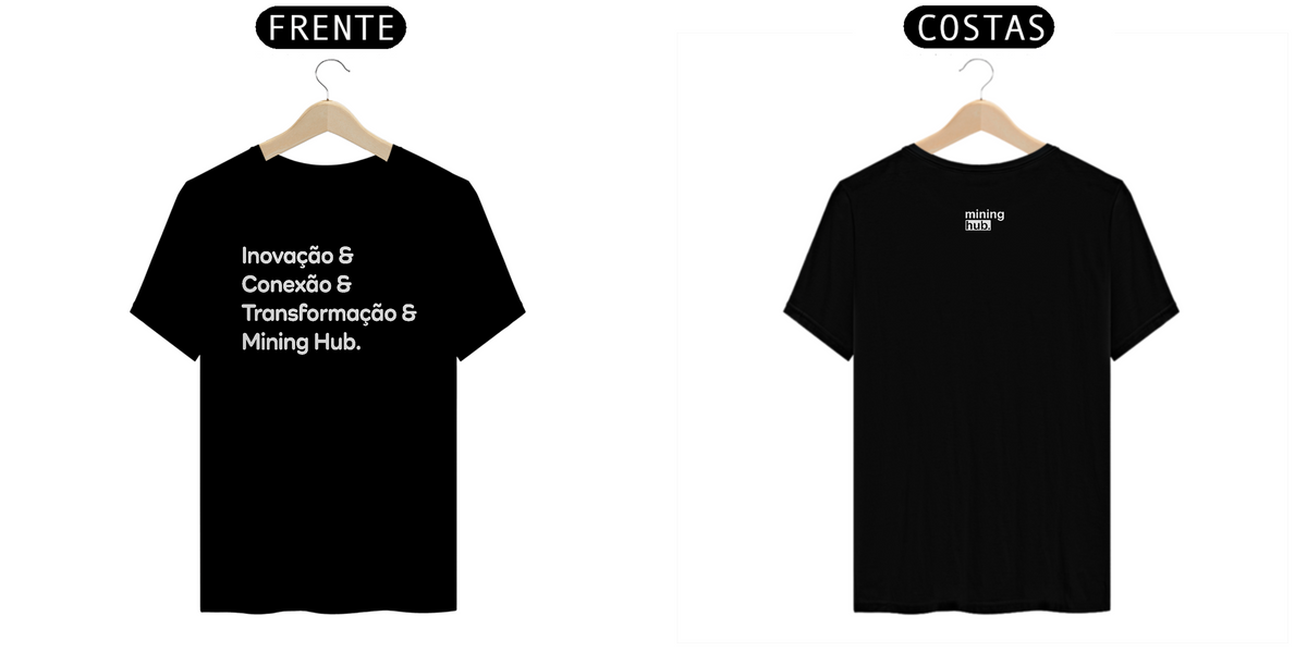 Nome do produto: T-shirt black — Inovação & MH