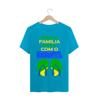 Nome do produtoCamiseta Frase Minha Família Está com o Brasil