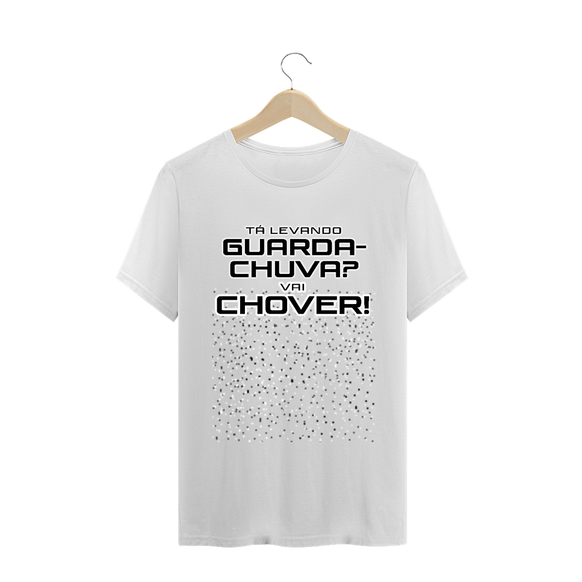 Nome do produto: Camiseta Frase Tá Levando Guarda-Chuva? Vai Chover!