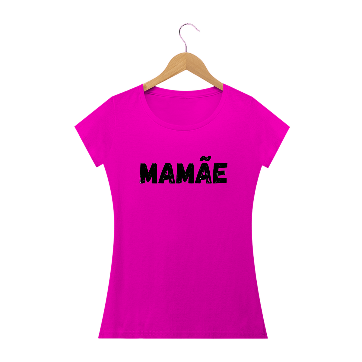 Nome do produto: Camiseta da Mamãe baby long quality Letra Preta