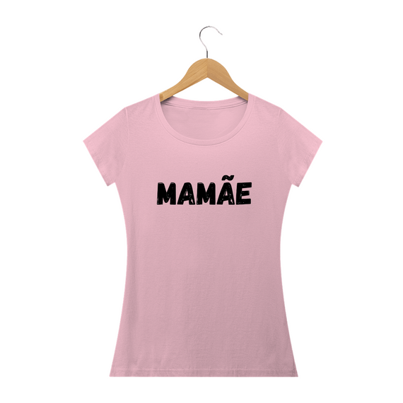 Camiseta da Mamãe baby long classic Letra Preta