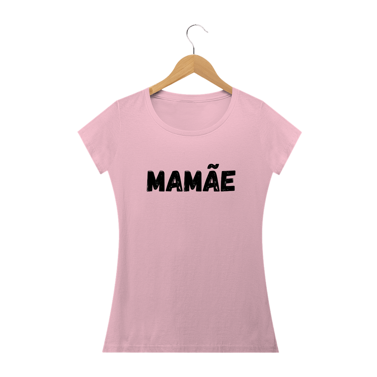 Nome do produto: Camiseta da Mamãe baby long classic Letra Preta
