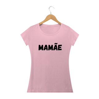 Camiseta da Mamãe baby long classic Letra Preta