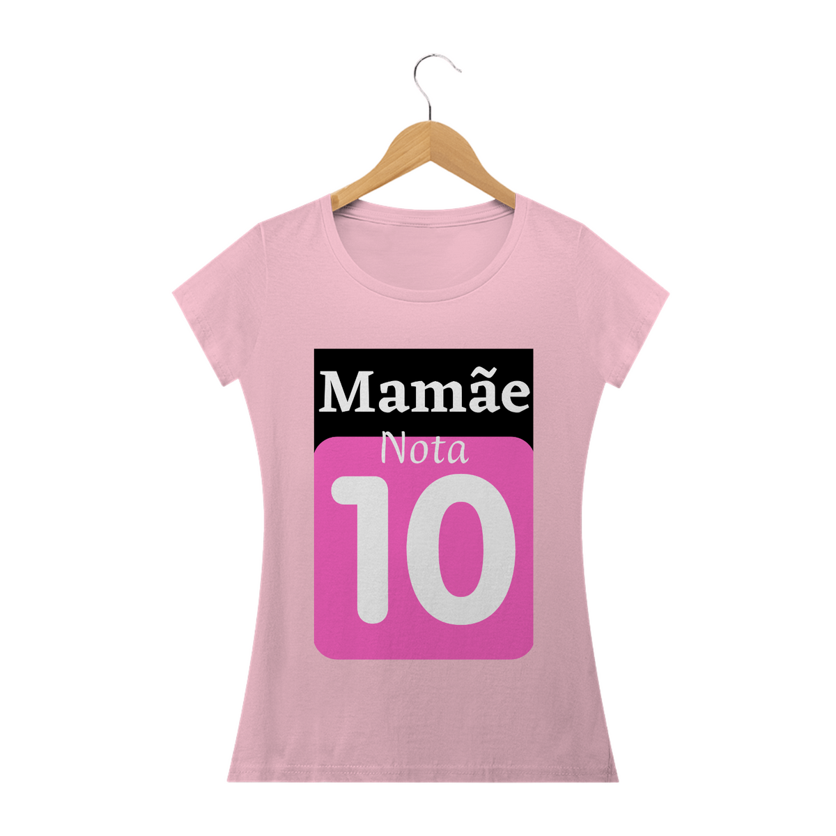 Nome do produto: Camiseta Baby Long Frase Mamãe nota 10