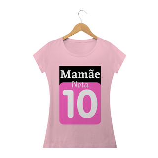 Camiseta Baby Long Frase Mamãe nota 10