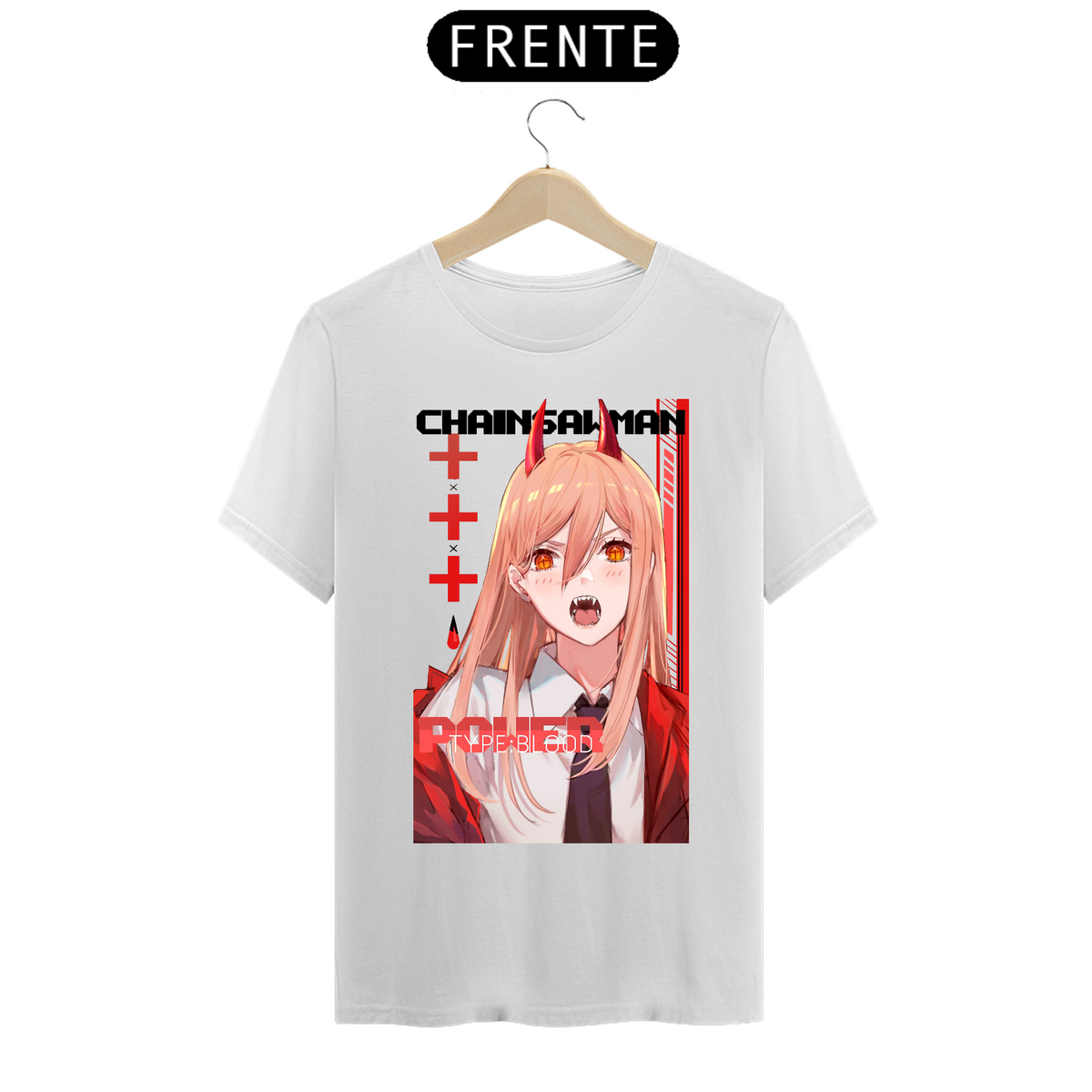 Nome do produto: Camiseta - Power (Chainsaw Man)