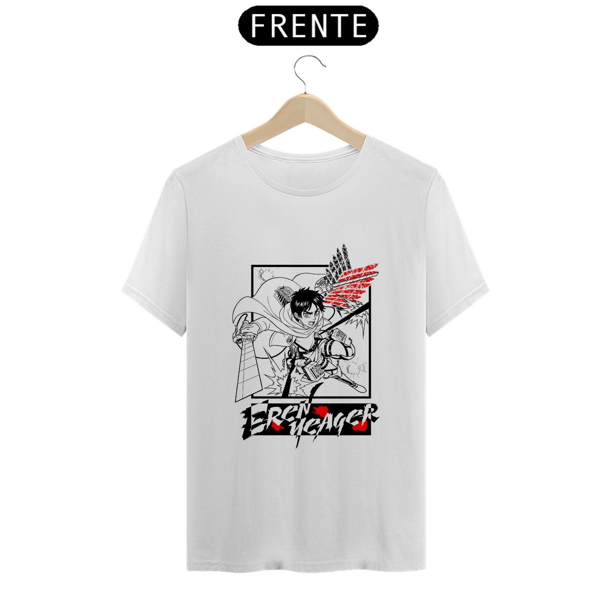 Nome do produto: Camiseta - Eren Yeager (Attack on Titan)