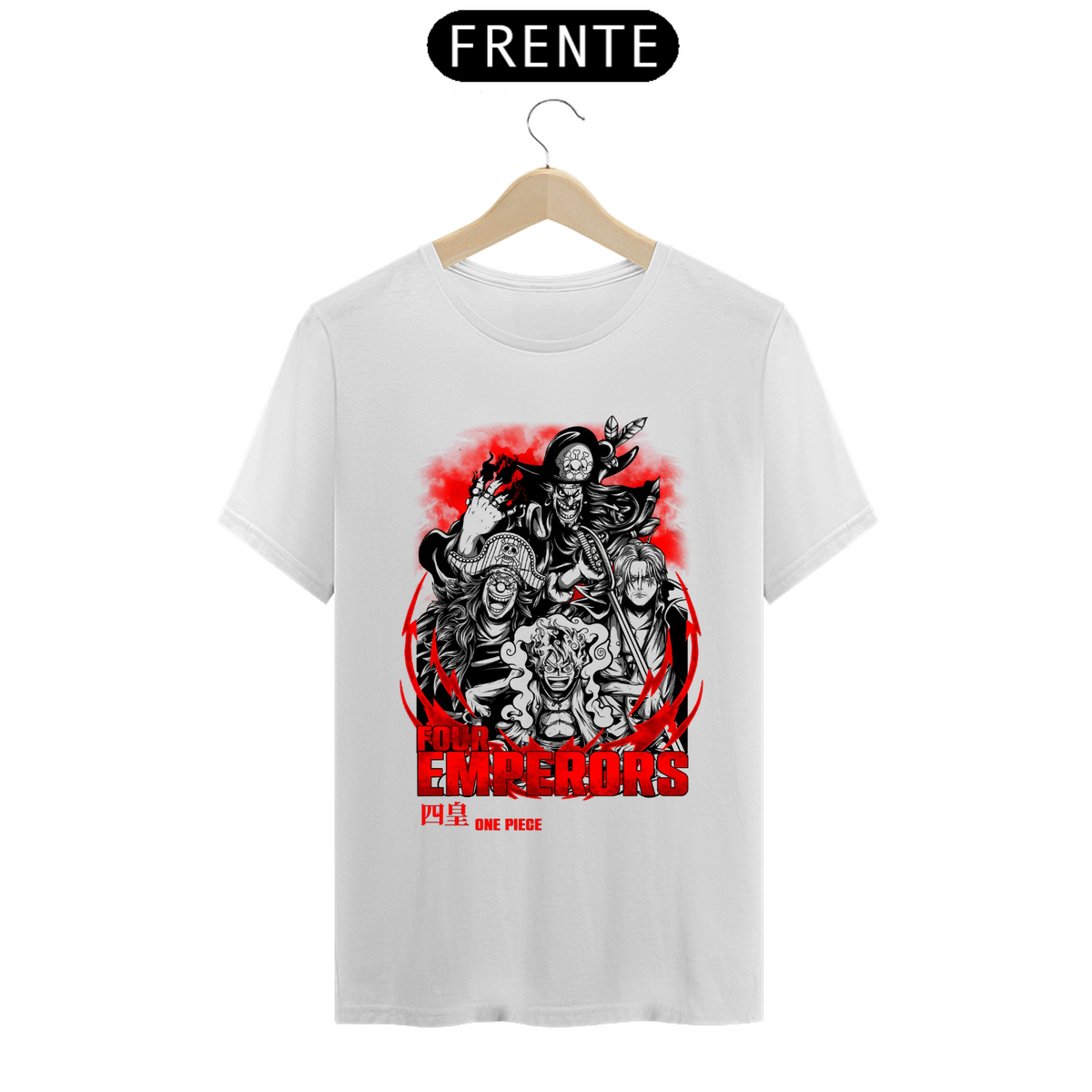 Nome do produto: Camiseta - Os 4 Imperadores (One Piece)