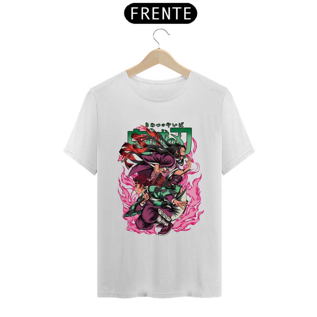 Nome do produto: Camiseta - Tanjiro & Nezuko (Demon Slayer)