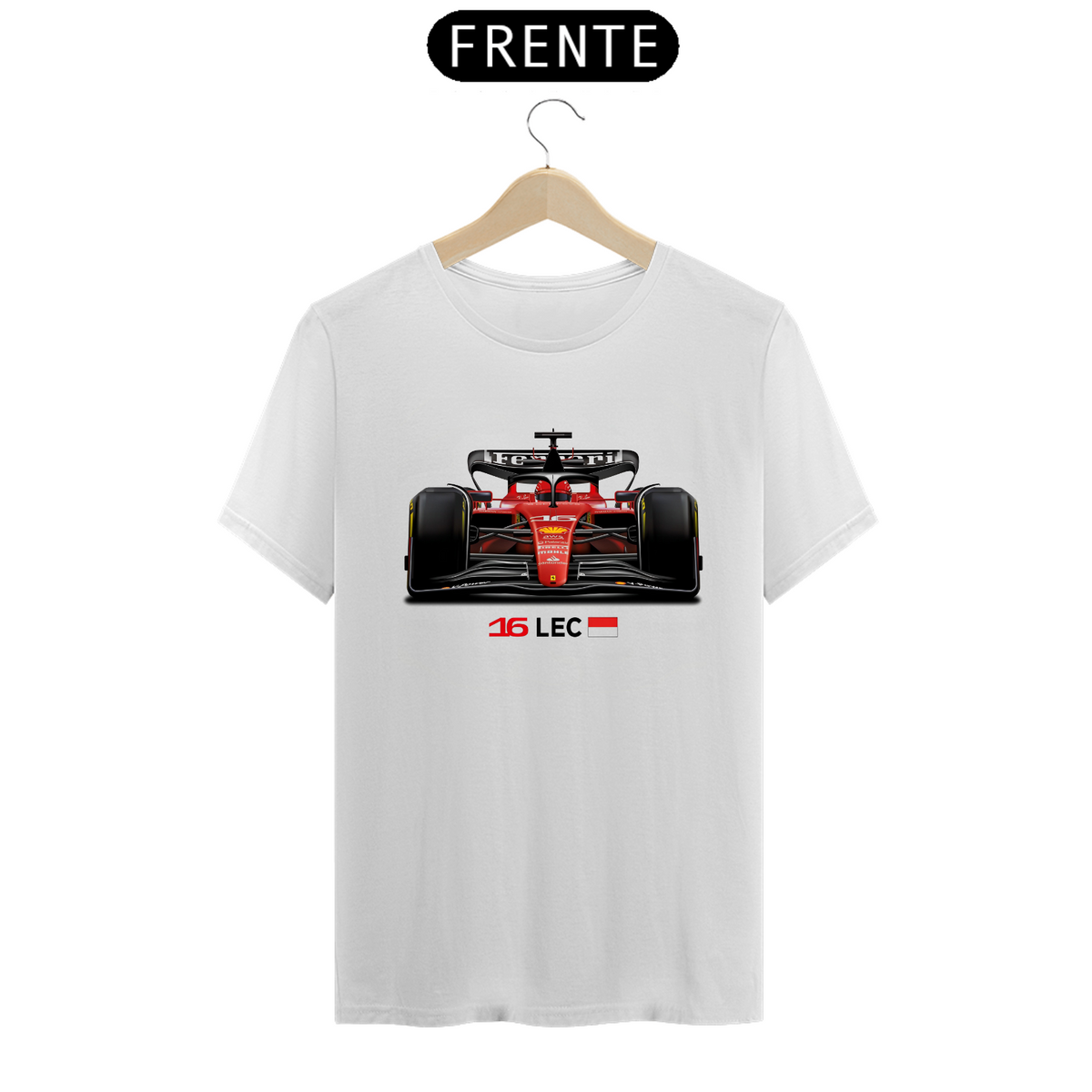 Nome do produto: Camiseta - Ferrari - 16 Charles Leclerc