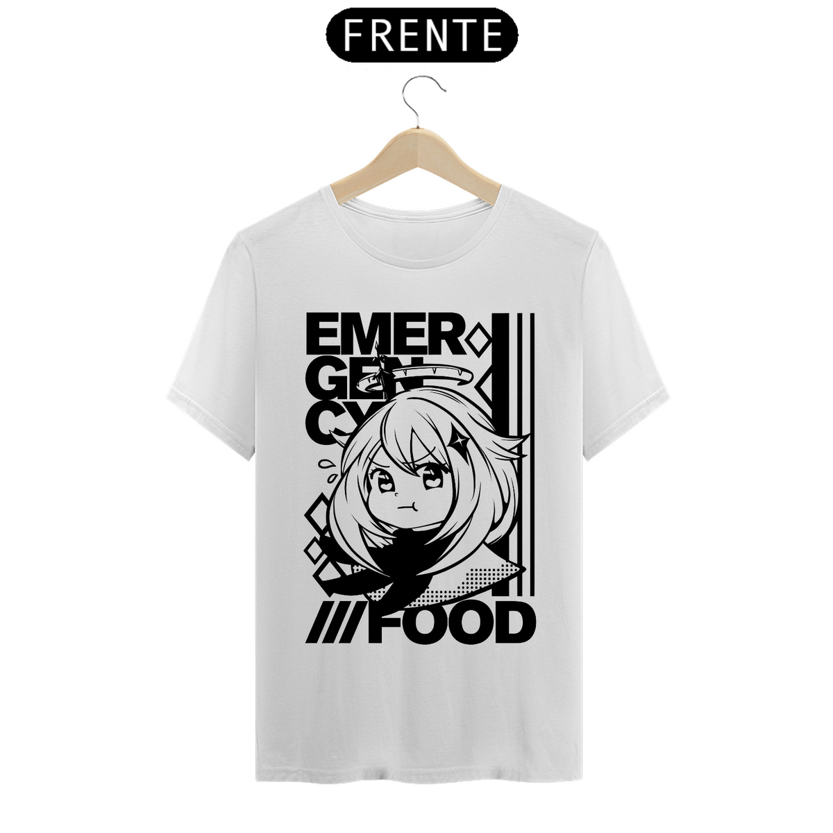 Nome do produto: Camiseta - Comida de Emergência Paimon (Genshin Impact)