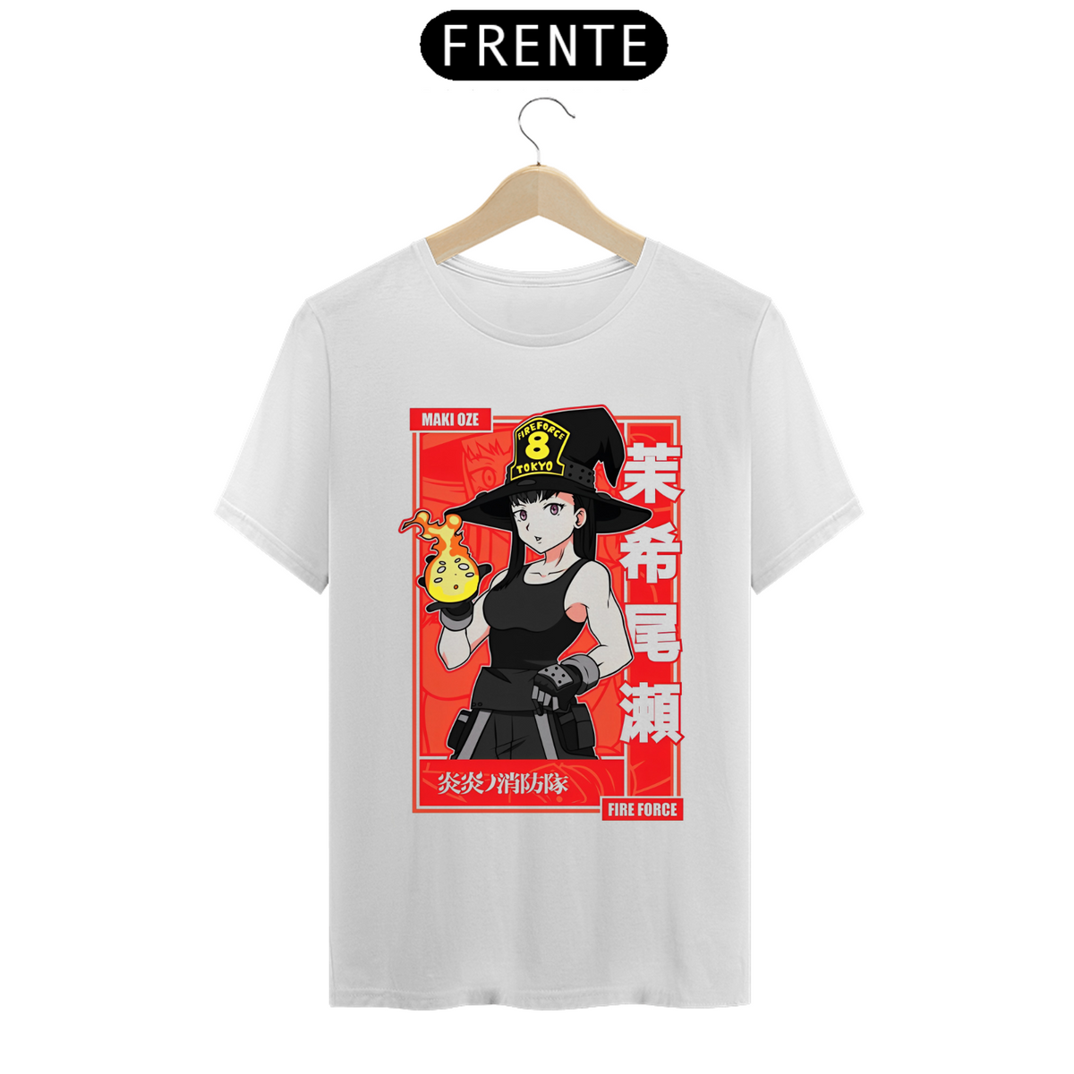 Nome do produto: Camiseta - Maki Oze (Fire Force)