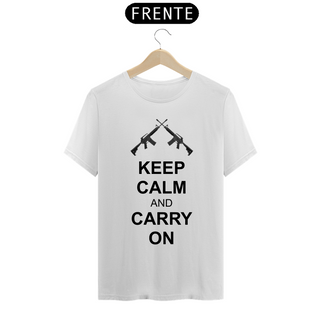 Nome do produtoCamiseta - Keep Calm and Carry On