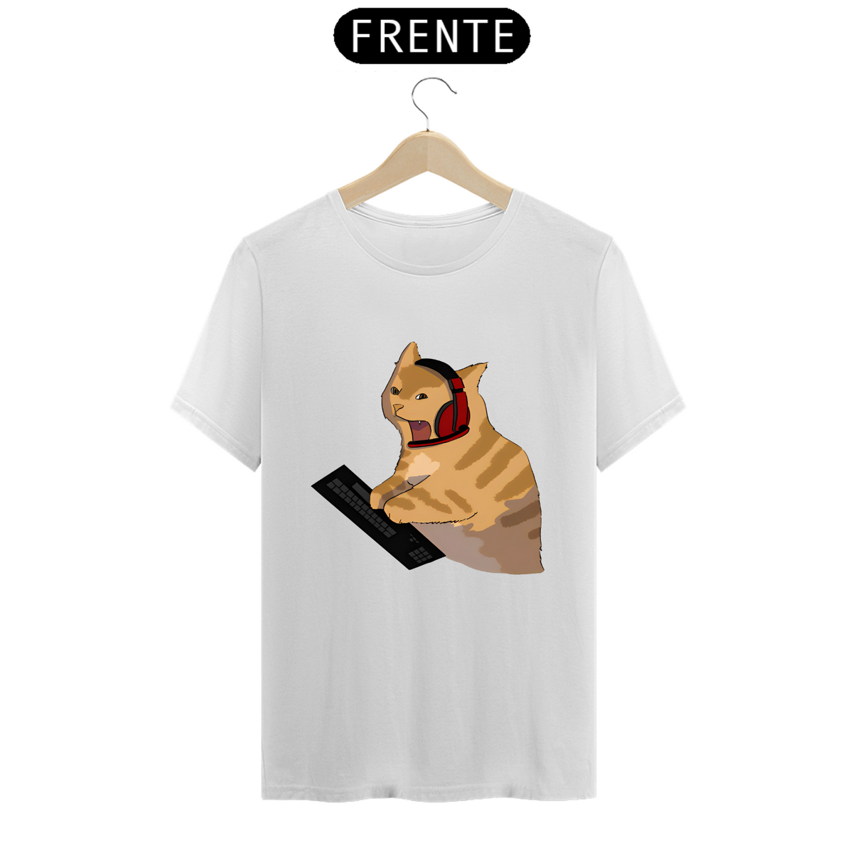 Nome do produto: Camiseta - Cat Gamer