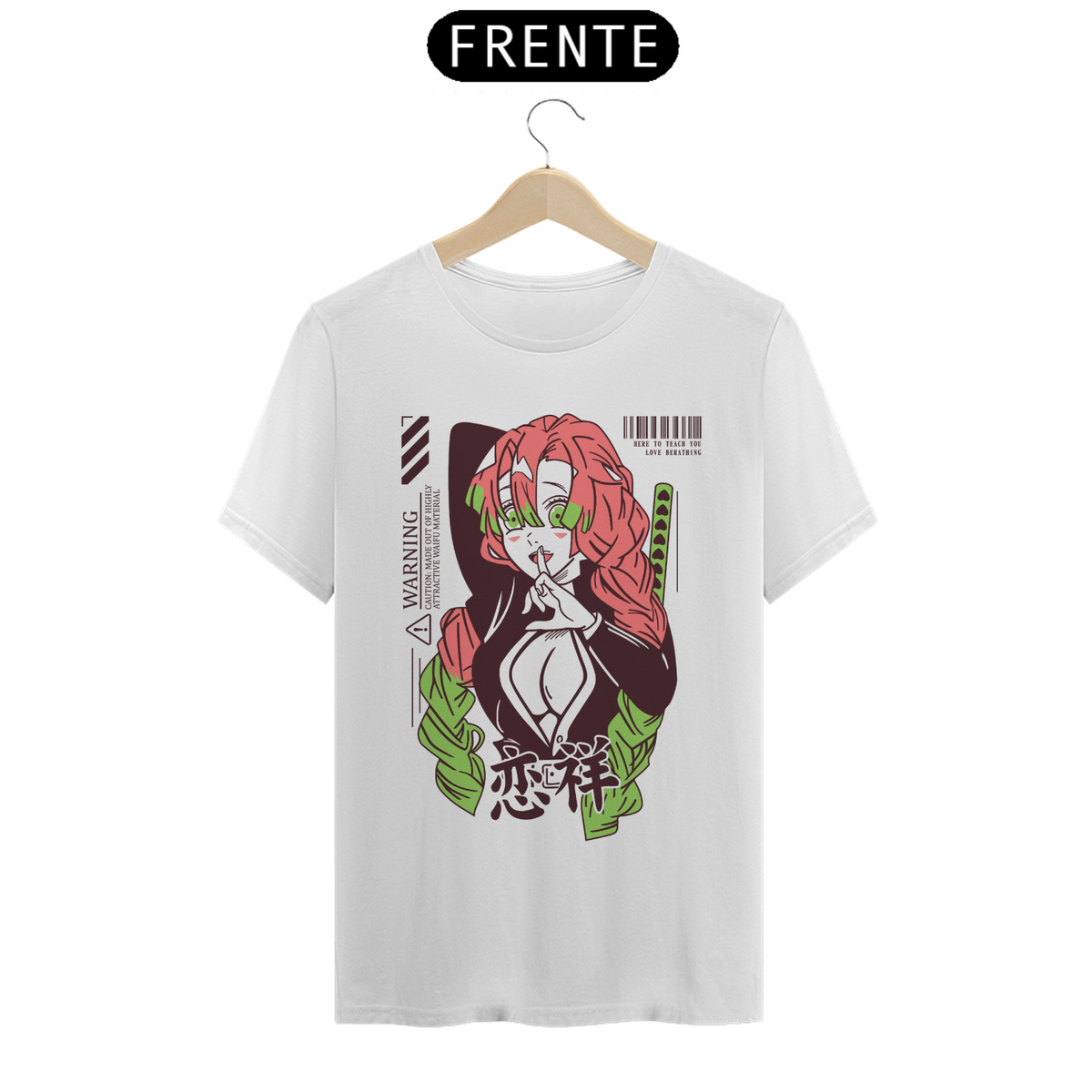 Nome do produto: Camiseta - Mitsuri Kanroji (Demon Slayer)