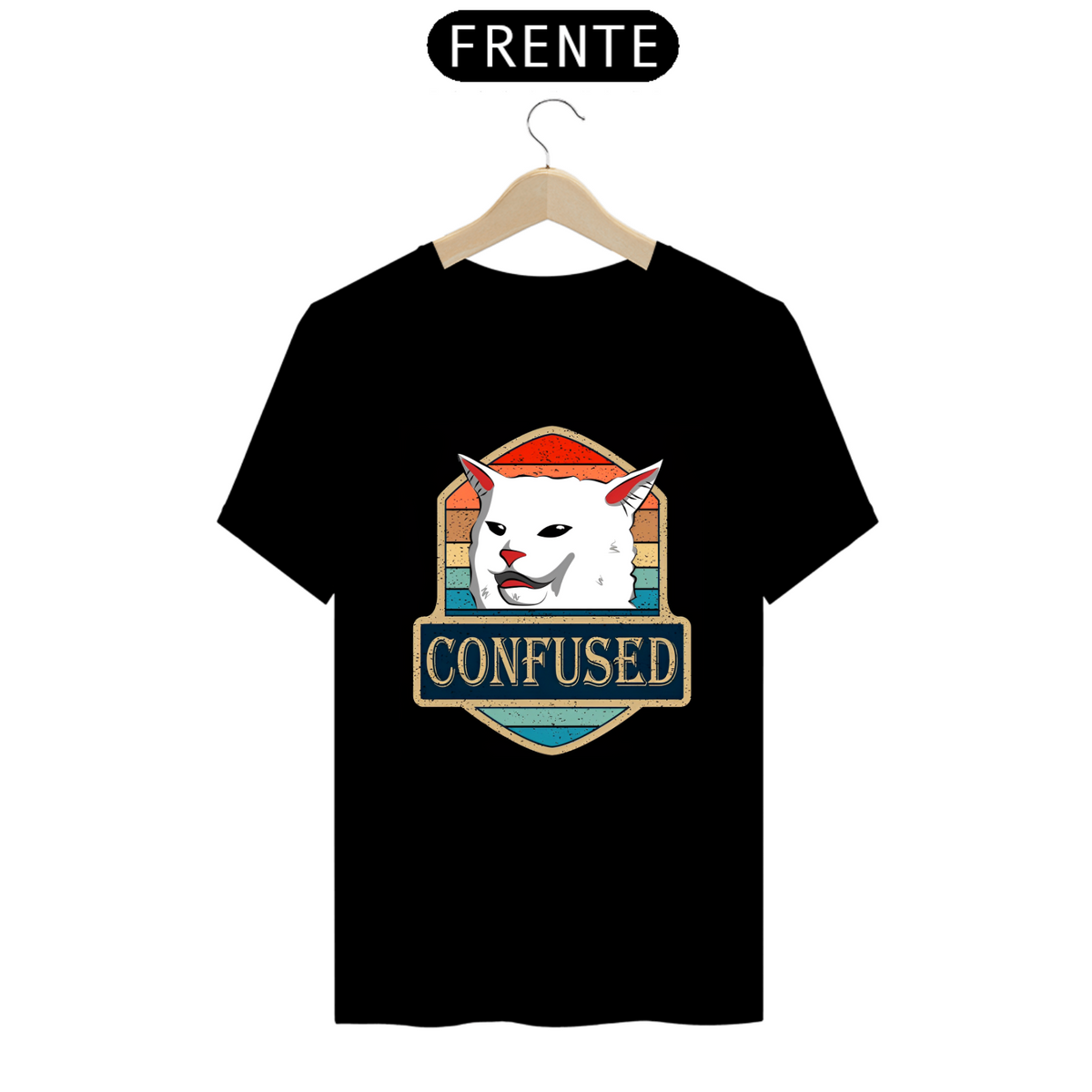 Nome do produto: Camiseta - Gato Confuso