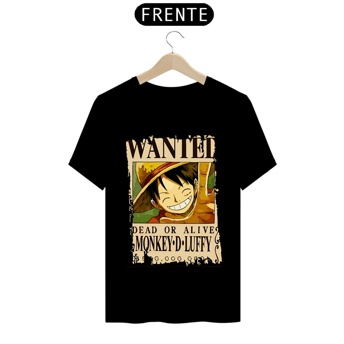 Nome do produto: Camiseta - Wanted - Luffy (One Piece)